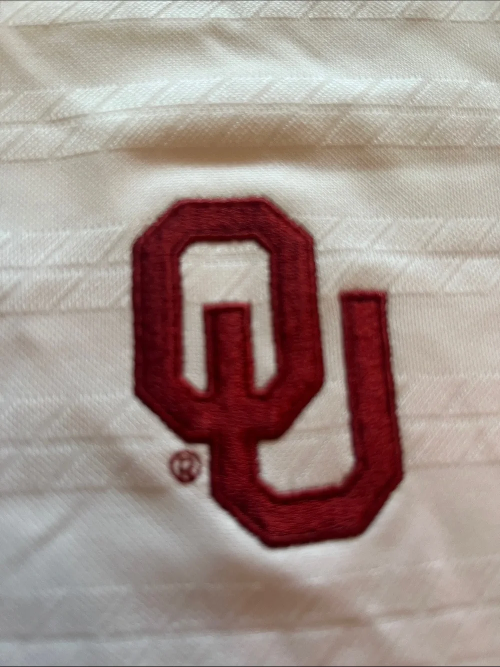 Jordan White Polo with Crimson OU and Jumpman Logos-xxl university of oklahoma